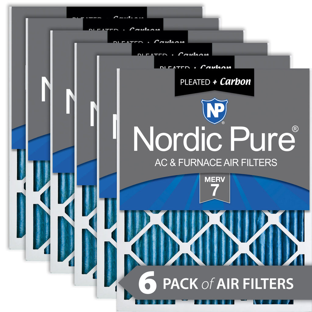 12x30x1 Pleated Air Filters MERV 7 Plus Carbon