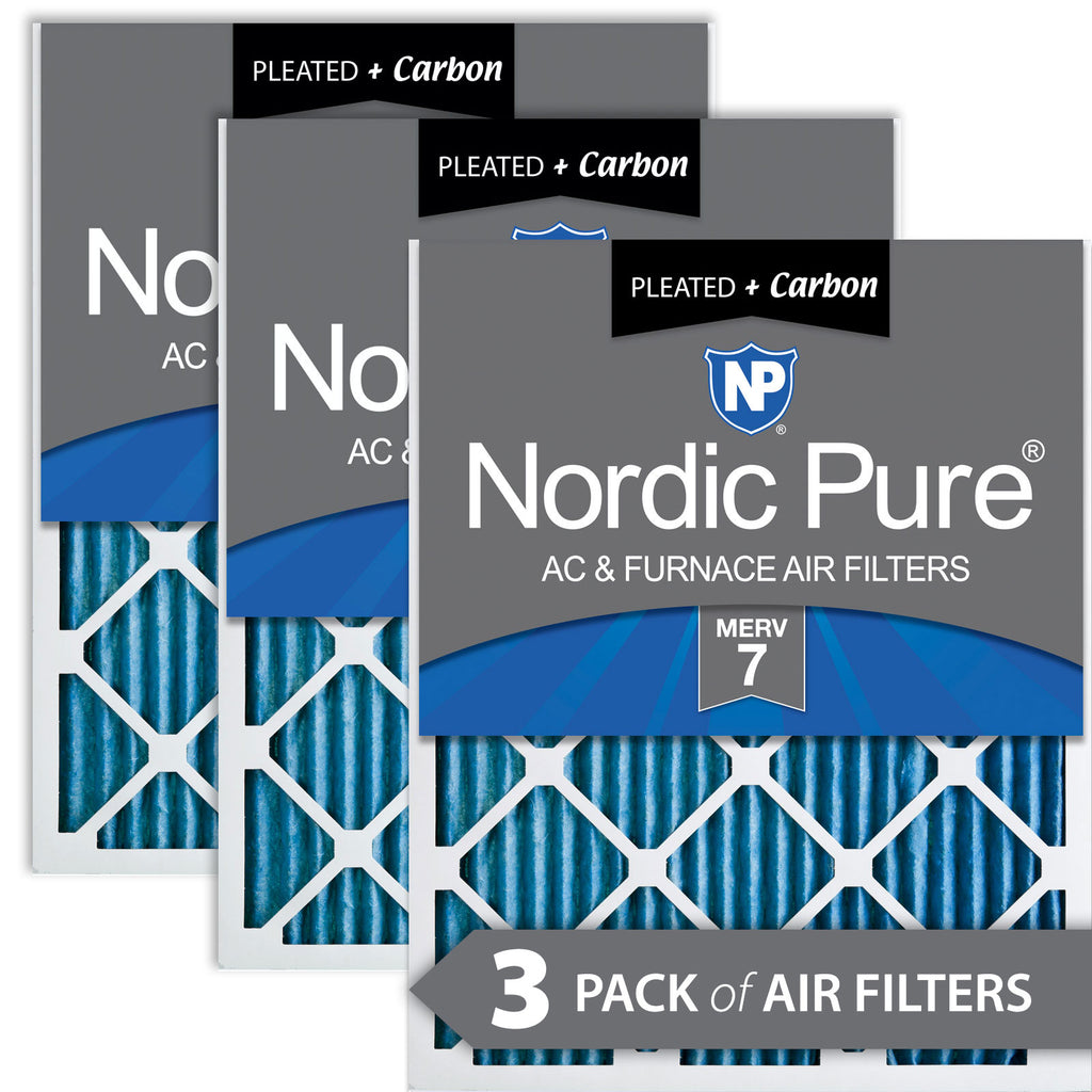 18x30x1 Pleated Air Filters MERV 7 Plus Carbon