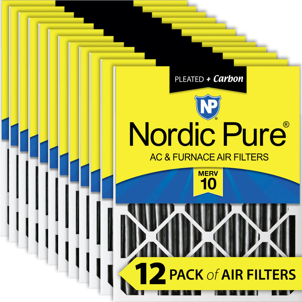 12x24x2 Furnace Air Filters MERV 10 Pleated Plus Carbon