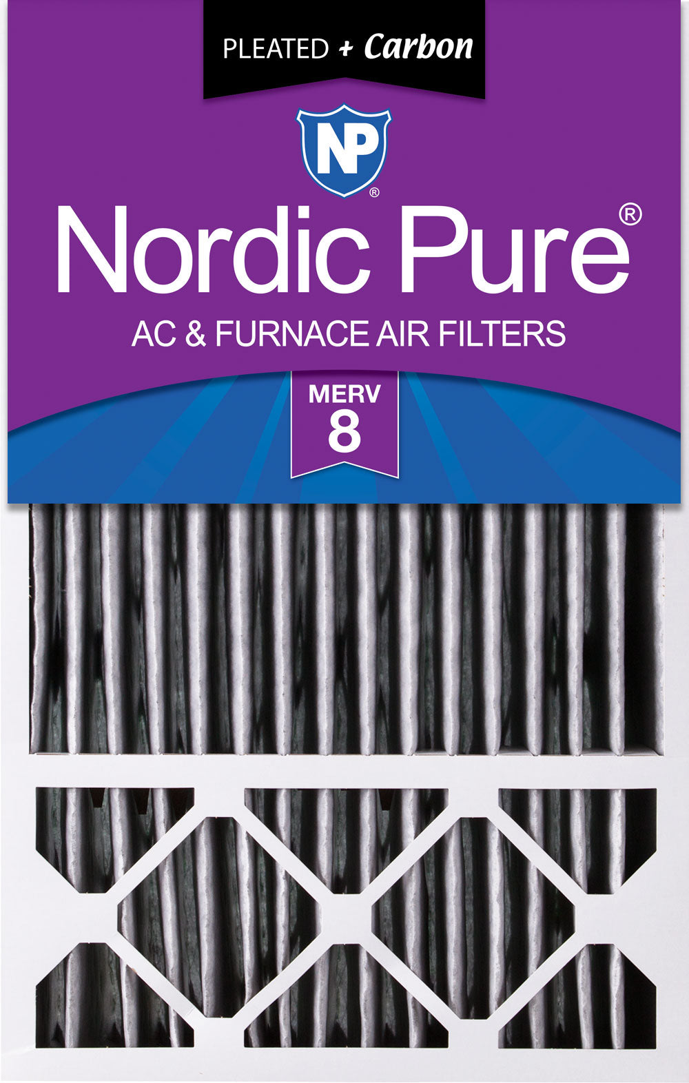 16x25x5 (4 3/8) Honeywell/Lennox Replacement Air Filters MERV 8 Pleated Plus Carbon