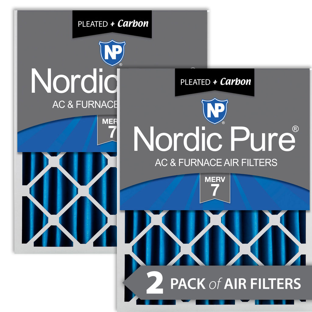 20x25x4 (3 5/8) Pleated Air Filters MERV 7 Plus Carbon