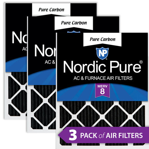12x25x1 Pure Carbon Pleated Odor Reduction Furnace Air Filters