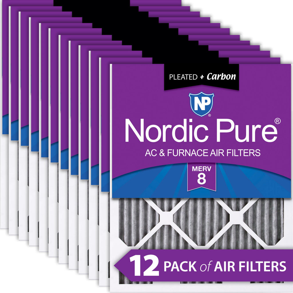 10x24x1 Furnace Air Filters MERV 8 Pleated Plus Carbon