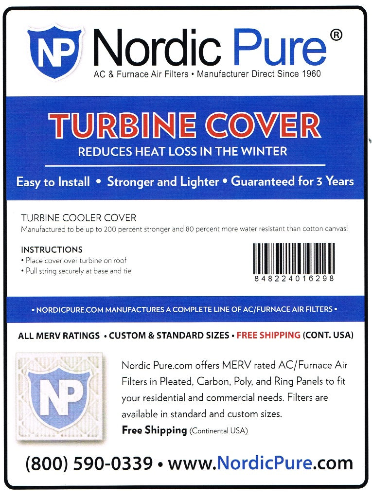 Turbine Cover Fits 12" to 14" by Nordic Pure
