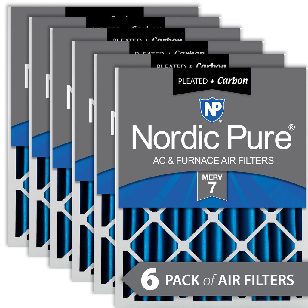 16x20x4 (3 5/8) Pleated Air Filters MERV 7 Plus Carbon