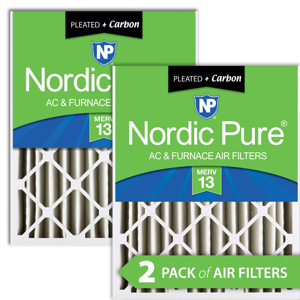 18x24x4 (3 5/8) Pleated Air Filters MERV 13 Plus Carbon