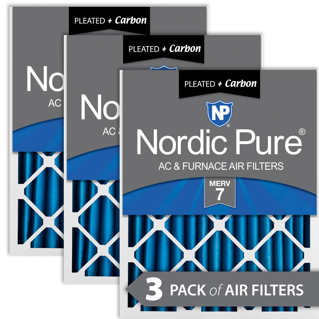 20x25x2 Pleated Air Filters MERV 7 Plus Carbon