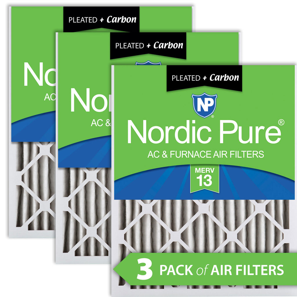 18x24x2 Pleated Air Filters MERV 13 Plus Carbon