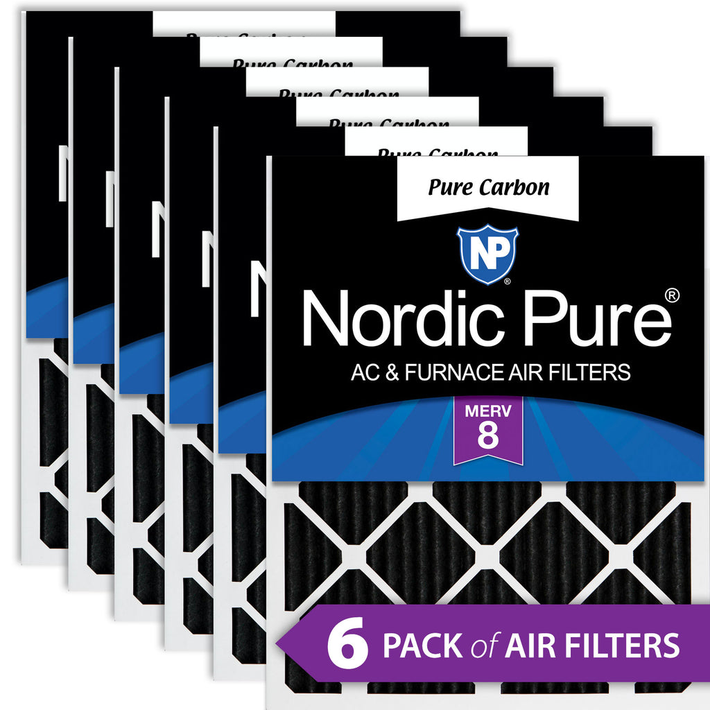 12x25x1 Pure Carbon Pleated Odor Reduction Furnace Air Filters