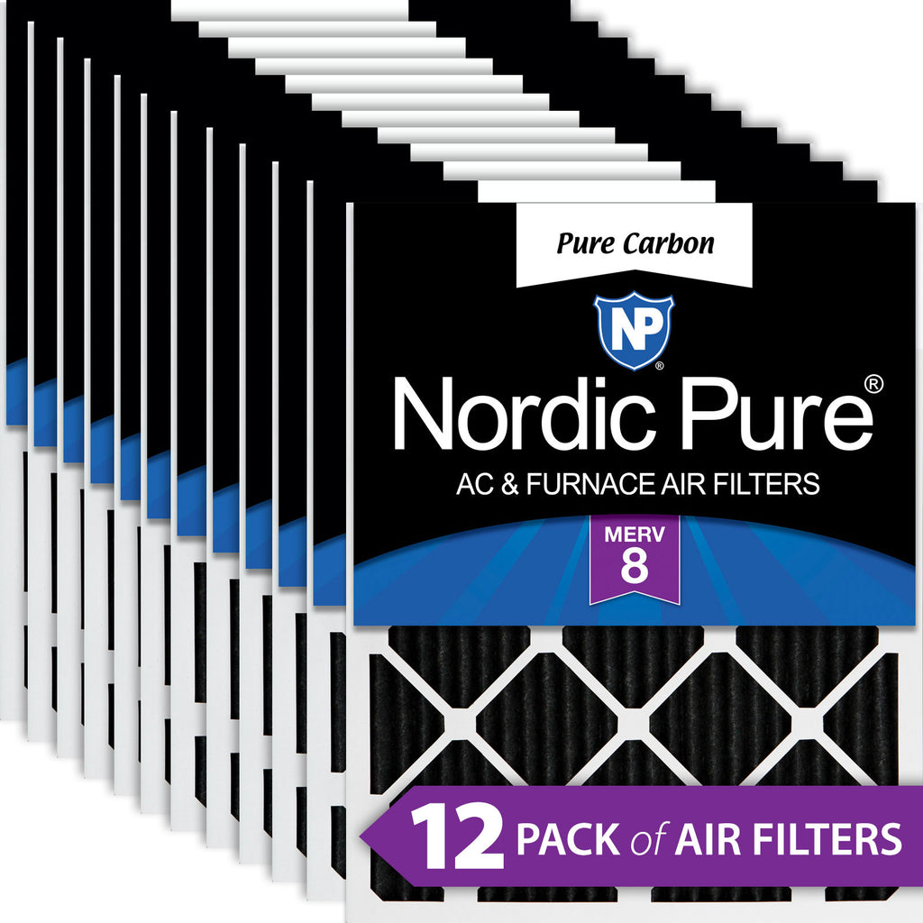 16x25x1 Pure Carbon Pleated Odor Reduction Furnace Air Filters