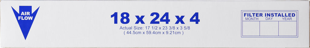 18x24x4 (3 5/8) Pleated Air Filters MERV 13 Plus Carbon