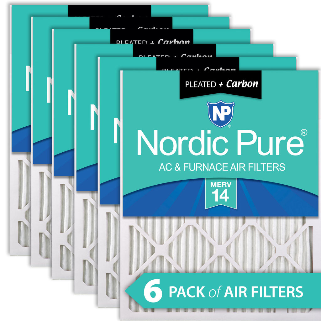12 1/8x15x1 MERV 14 Plus Carbon AC Furnace Filters