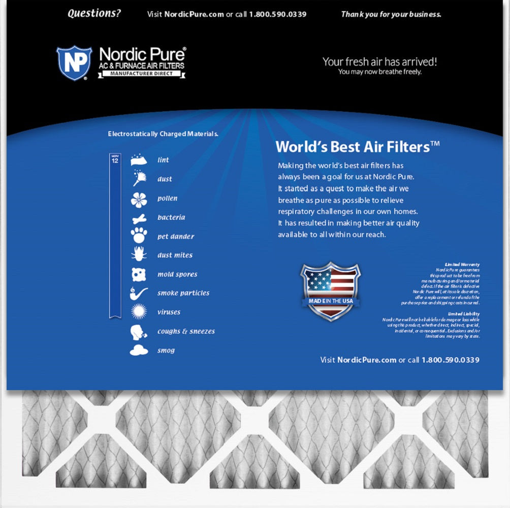 27x27x1 MERV 12 AC Furnace Filters
