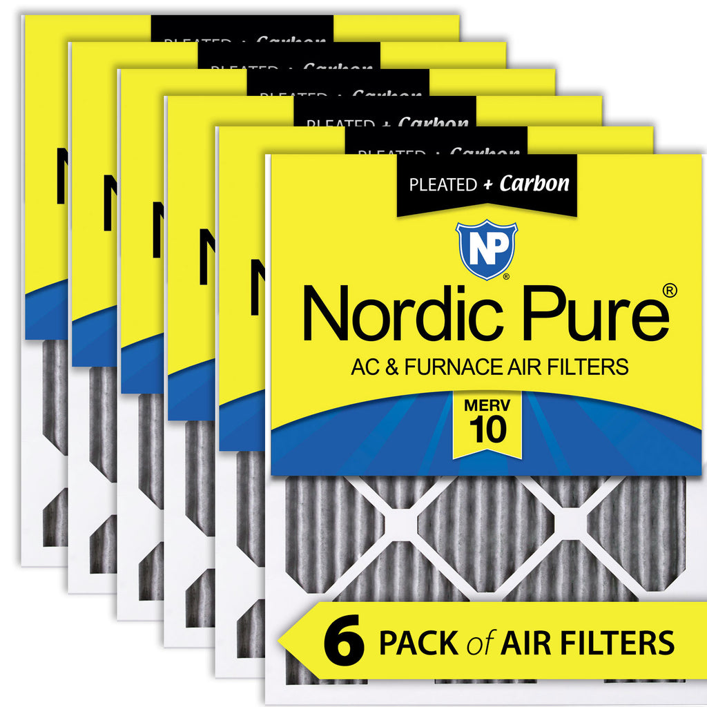 14x14x1 Furnace Air Filters MERV 10 Pleated Plus Carbon