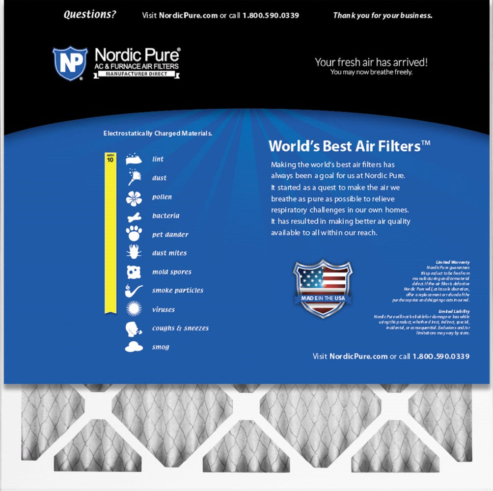 27x27x1 MERV 10 AC Furnace Filters