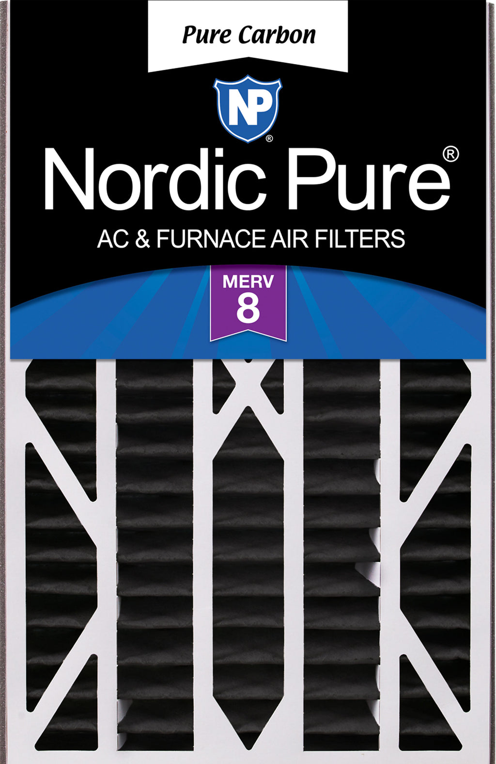 Air Bear Cub 16x25x3 Replacement 259112-101 Pure Carbon Pleated Odor Reduction Merv 8 Furnace Filter